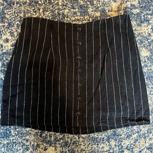 Black & White Forever 21 Striped Mini Skirt